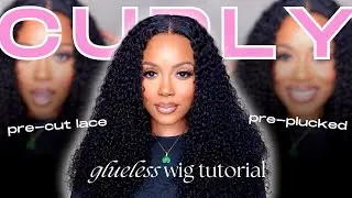 THE MOST REALISTIC CURLY WIG TUTORIAL | PRE-PLUCKED /CUT/ BLEACHED | CRYSTAL CHANEL | WEST KISS HAIR