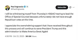 Кандидат от Трампа Пол Инграссия снял свою кандидатуру после редкого сопротивления республиканцев...