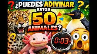 ¿PUEDES ADIVINAR ESTOS 50 ANIMALES? 🧠🐯 (Solo genios llegan al final)