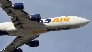 1R departure &ndash; Atlas Air Boeing 747-8F (USAF training flight) takeoff from Las Vegas | N850GT