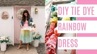 DIY Rainbow Tie Dye Dress