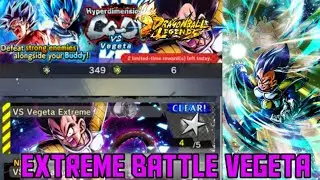 Dragonball Legend New Hyperdimensional Co-Op Battle vs Vegeta Extreme Battle | DB Legend Hyper Co-Op
