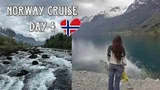 Norwegian Fjords Cruise Vlog day 4 exploring Olden, open top bus ride & Glacier Sighting