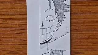 Easy anime drawing || How to draw Monkey D. Luffy step-by-step || How to make anime drawing Luffy