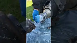 This is what it sounds like to deep clean and reline pipes. #asmr #asmrsounds #pipecleaning