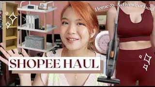 SHOPEE HAUL: Home and Activewear Try on Haul! 💪 | Camille Pujalte