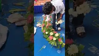 beautiful Ring flower decoration 😍😍 #shorts #flowers #ytshorts #wedding #babyshower #backdrop