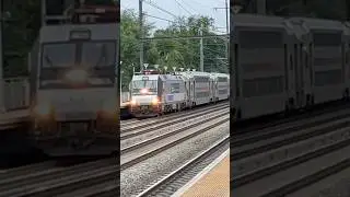 NJT veterans unit at Hamilton!!! #train #veterans #newjerseytransit #railway #shorts #youtubeshorts
