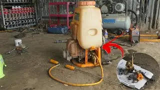Farming Tools/ Repairing a broken Sprayer Machine by a young Mechanic