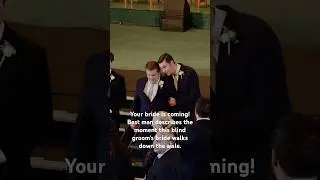 Best man helps blind groom see his beautiful bride. #loveisblind #LiB #blindlove #lovestory