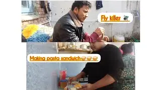 The Fly killer🪰 | Making pasta sandwich🥪
