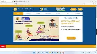AICTE SLA (PARAKH) Registration, Student registration. Full video