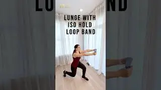 Lunge with Isometric Hold (Loop Band) #IsoLunge #LoopBandWorkout #IsometricHold #Stability #FitQuo
