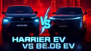 Mahindra BE6 Batman Edition vs Tata Harrier Ev real comparison#sundersinghvlogs #batman #harrierev 