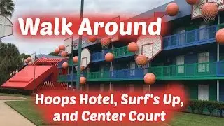 Disney's All Star Sports: Walk Through Surf's Up, Hoops Hotel, and Center Court