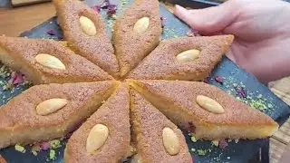 Namoura / Basbousa Arabischer Grie&szlig;kuchenOhne Kokosraspel & ohne Ei