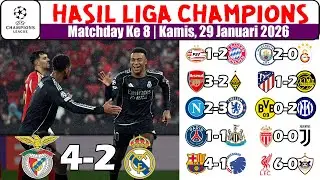 Hasil Liga Champions Tadi Malam - Benfica vs Real Madrid Matchday 8 2026