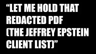 Let Me Hold That Redacted PDF (The Jeffrey Epstein Client List) | MC Lars