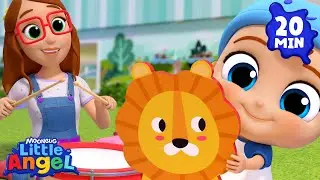 Animal Musical Chairs Game 🎶 Little Angel +More Nursery Rhymes and Kids Songs | Bingo and Baby John