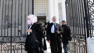 Tunisian magistrates and lawyers protest in Tunis
