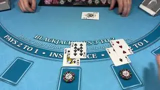 Блэкджек, вступительный взнос 5000 долларов, 6 колод, 🥊Базовая стратегия игры в блэкджек🥊 #страте...