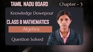 Class 8 Math Chapter 3 Algebra Question Solved Tamil Nadu Board