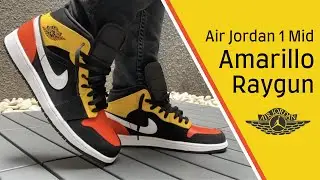 Air Jordan 1 Mid &ldquo;Amarillo Raygun&rdquo; - On Feet & Close Up 360