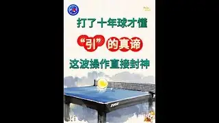 打了十年球才懂“引”的真谛 这波操作直接封神#乒乓球训练 #创作者中心 #创作灵感 #乒乓球#乒乓球教学@抖音小助手