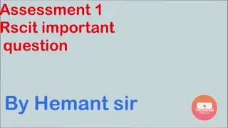 ASSESSMENT  1 (RSCIT) LIVE VIDEO /RSCIT IMPOTANT QUESTION/ RSCIT NOTES / CHAPTER 1