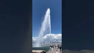 📍Switzerland | Lake Geneva | Fountain #switzerland #geneva #fountain #lake #travel