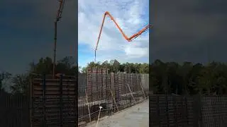 Pumping A Tall Wall With Mudsnake At Water Treatment Plant #concrete #construction #work