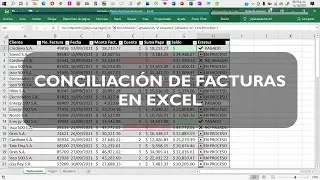CONCILIACI&Oacute;N DE FACTURAS EN EXCEL