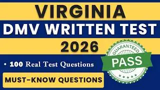Virginia DMV Permit Practice Test 2026 | 100 Important Questions | VA Driver&rsquo;s License Written Test