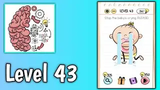 Brain test Level 43 stop the baby's Crying Walkthrough