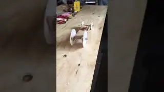 moues trap car first test with bigger hub