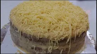 Chocolate chifon with yema frosting