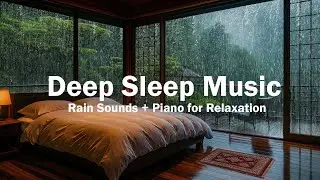 Relaxing Sleep Music with Rain Sounds &ndash; Piano Music on Peaceful Warm Bedroom to Calm Anxiety, Stress
