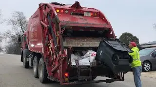 Beautiful Tri State Disposal Mack LR McNeilus Rear Loader Garbage Truck