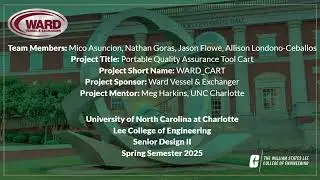 Senior Design Project Video: The Design of a Portable Quality Assurance Tool Cart