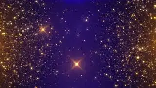 sparkling blue gold glitter lights particles celebration background loop