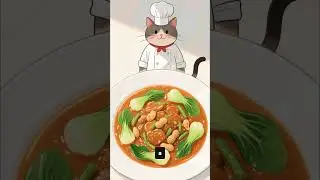 Chef Meow strikes again! Today&rsquo;s special: creamy Kare-Kare 🥜🐱#CatChef #KareKare