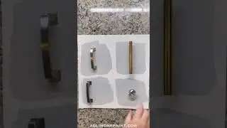What cool hardware goes best with light gray cabinets?