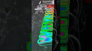 This LED signboard will  change color by itself!#sign #signage#design #signagedesign #ledsign