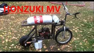 Moottorisaha mopo projekti#1 Esittely ja ajoa (chainsaw mini bike)