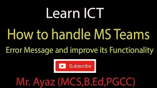 How to handle  MS Teams error while Logging to it