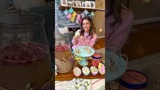 Happy Easter idea 2025 easy punch float bar for easter weekend🐰🩷 #easterparty #eastertreats #easter