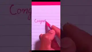 🎊 Congratulation 🎊  #congratulation #writing #congratulations #shorts