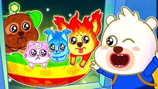 Bearee Fun & Learn | I Adopted Elemental Pets&hellip; and They Destroyed My House! | Kids Cartoon