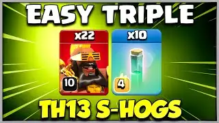 SUPER HOG-INVISIBILITY SPELL is EASY TRIPLE!! TH13 Attack Strategy in Clash of Clans