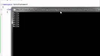 C# Tutorial 19 - Intro to Recursion: The Goto Statement